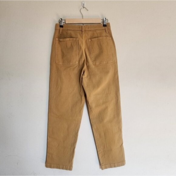 Madewell Classic Straight Leg Crop Pants in Mustard Yellow size 26 - Picture 2 of 5